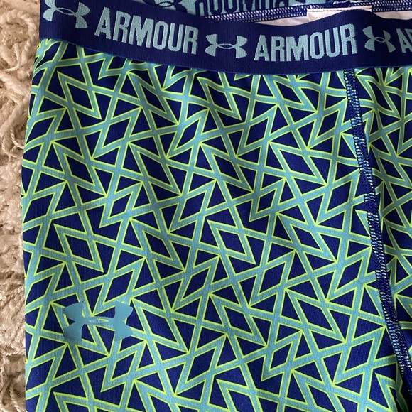 UNDER ARMOUR Girls Large YLG HeatGear Cropped Capri Stretch Pants - Picture 7 of 12